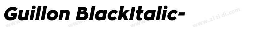 Guillon BlackItalic字体转换 Guillon BlackItalic字体转换
